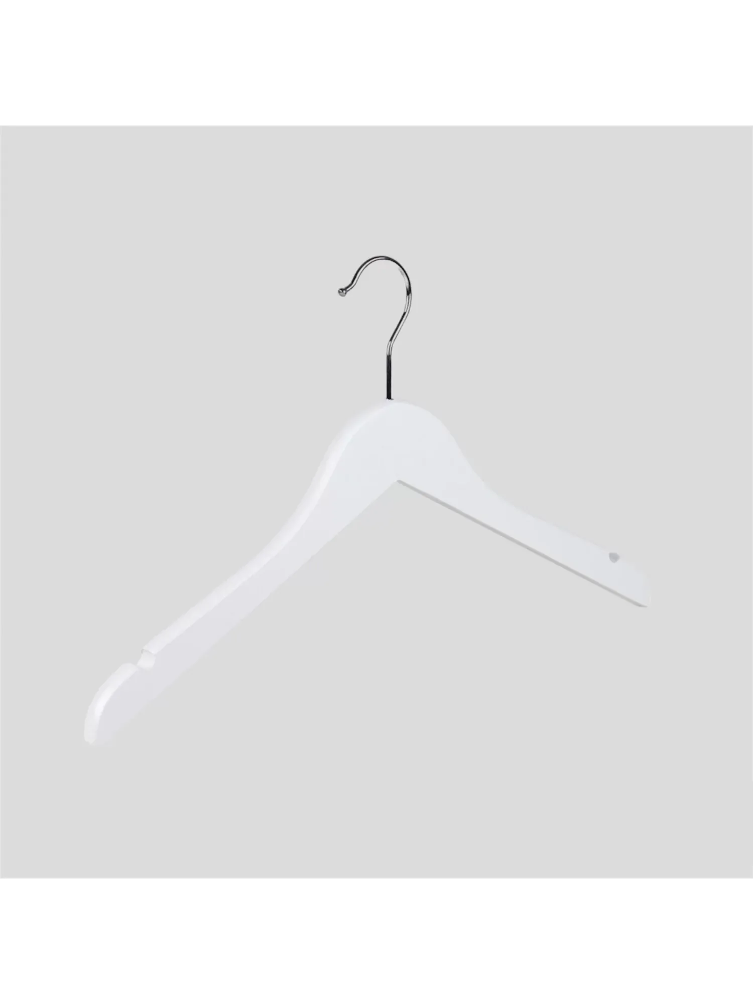 Beyaz Ahşap Elbise Gömlek Askısı