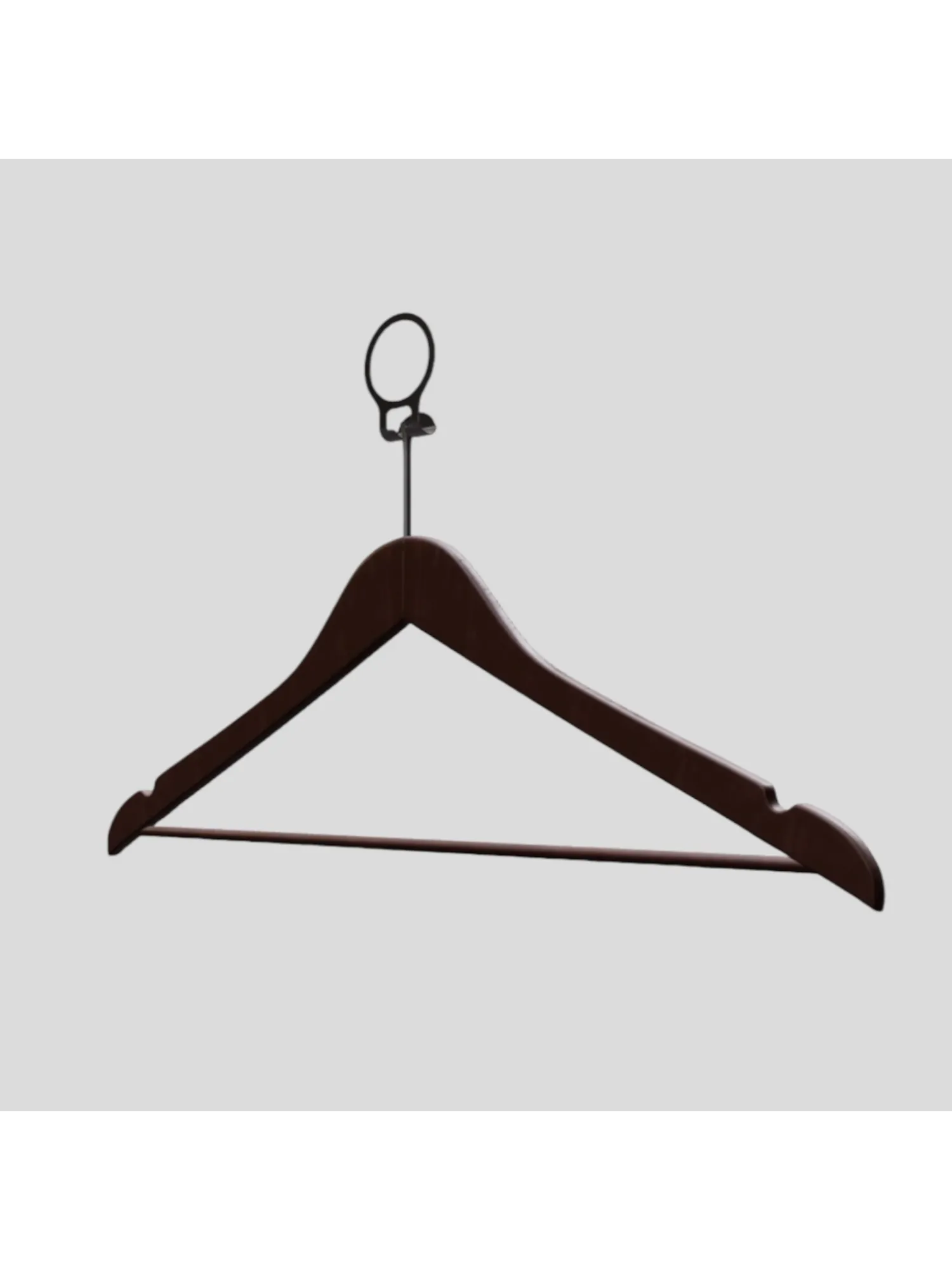 Ceviz Ahşap Otel Elbise Pantolon Askısı