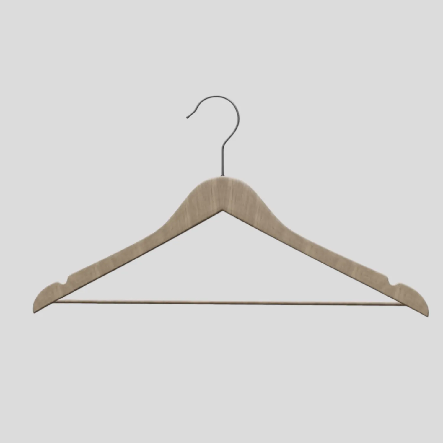 Naturel Ahşap Elbise Pantolon Askısı