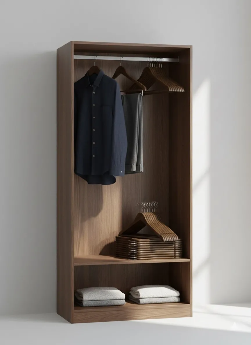 Ceviz Ahşap Elbise Pantolon Askısı