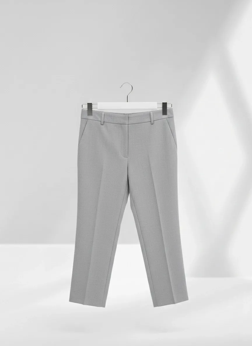 Beyaz Ahşap Pantolon Etek Askısı Gümüş Kancalı