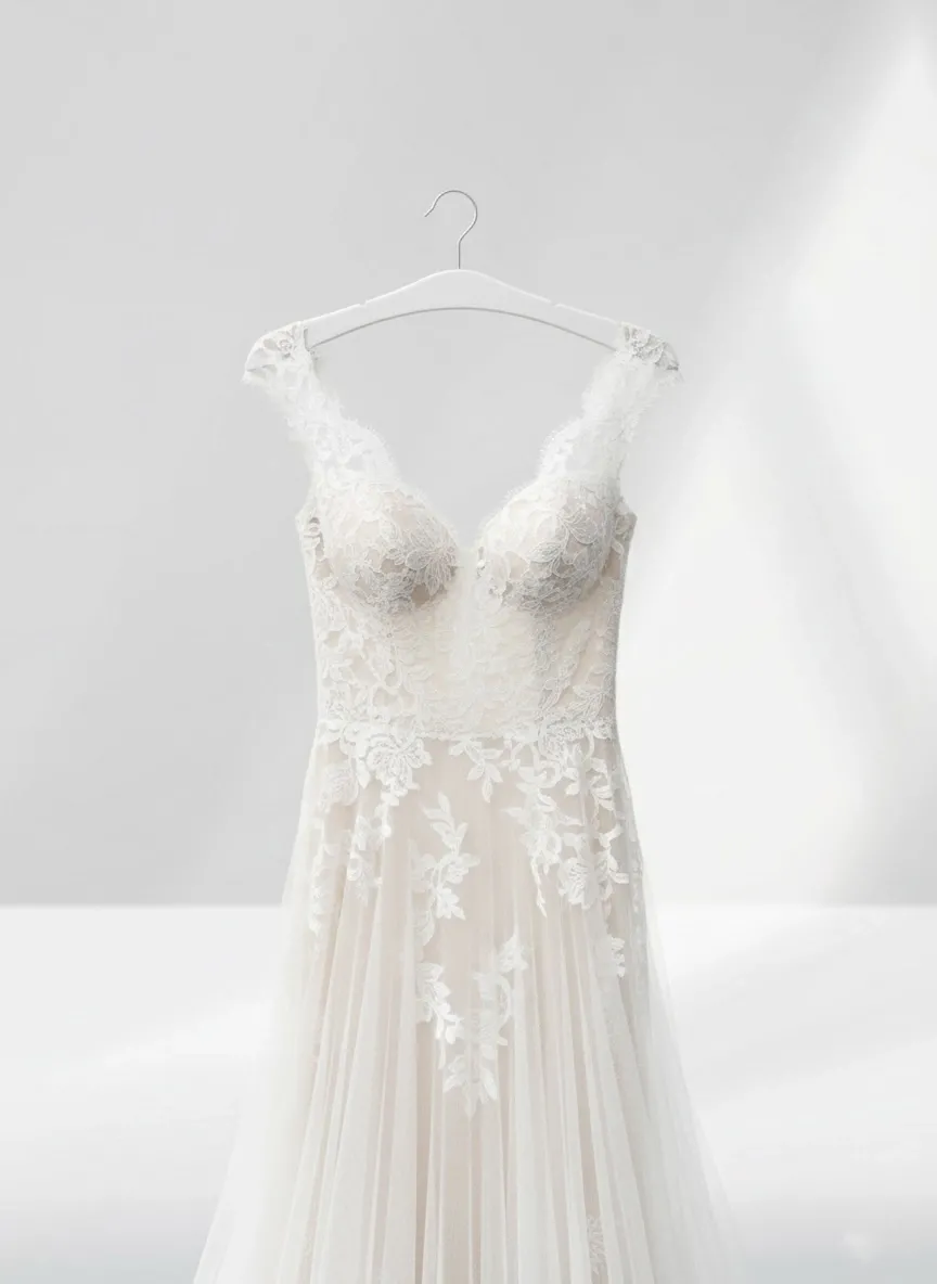 Beyaz Ahşap Nikel Kancalı Gelinlik Triko Abiye Askısı