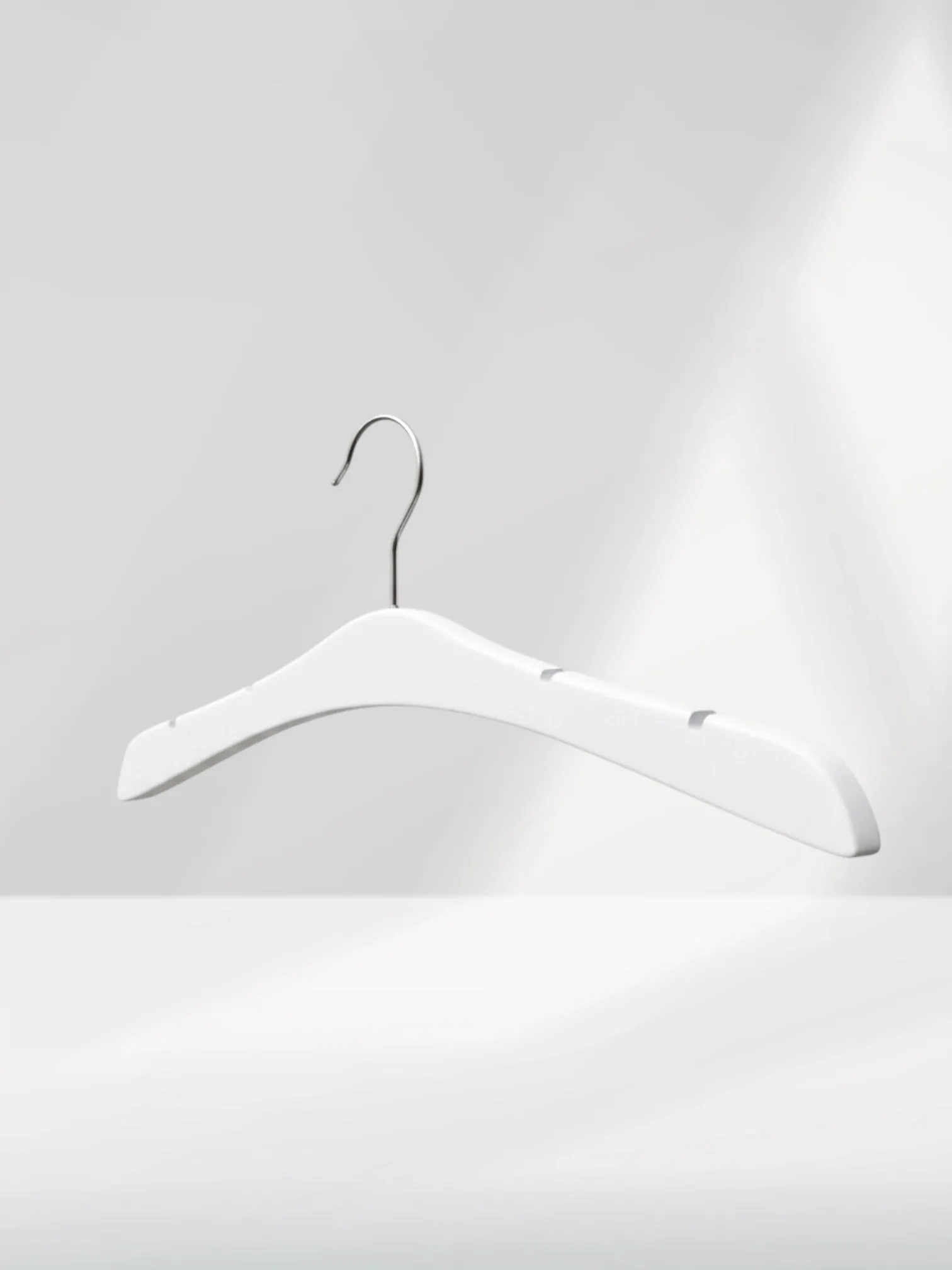 Beyaz Ahşap Nikel Kancalı Gelinlik Triko Abiye Askısı