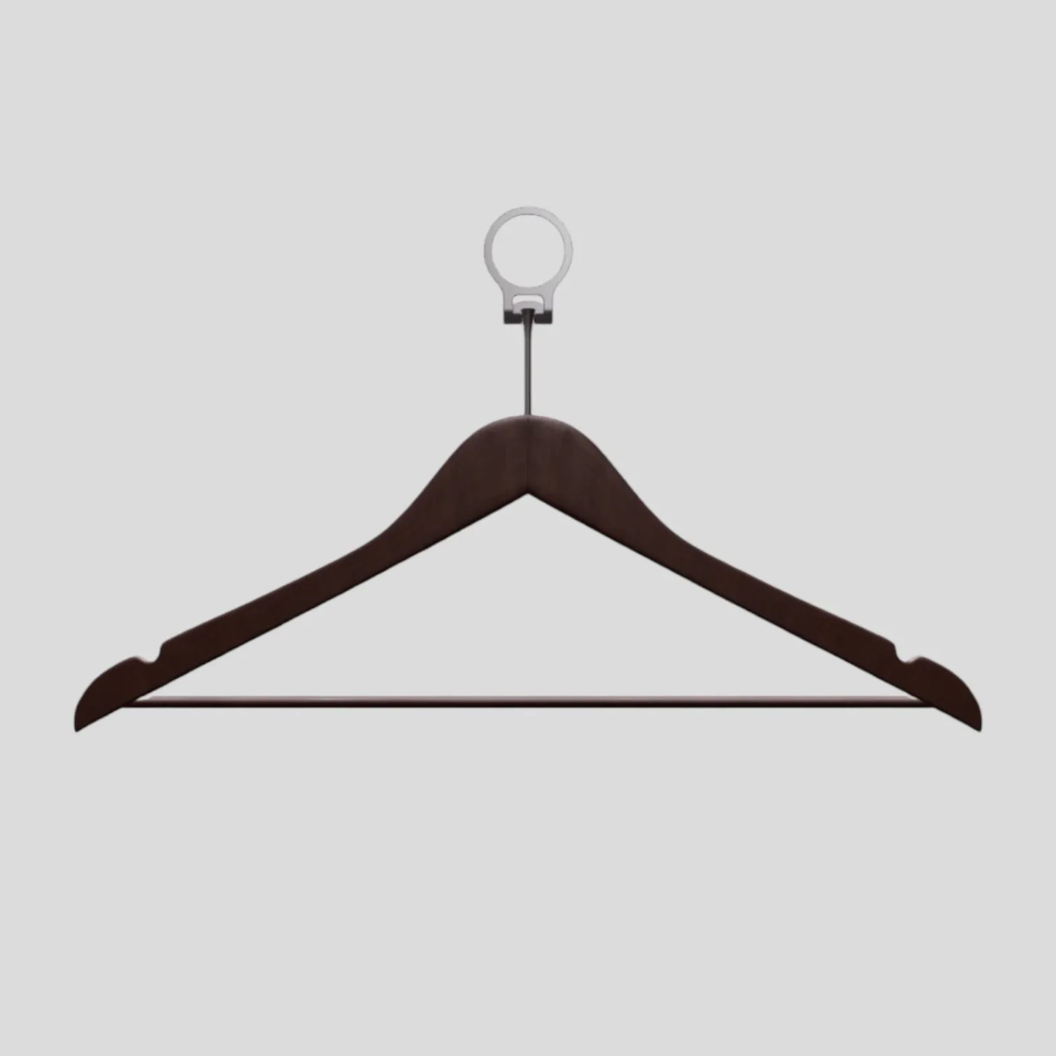 Ceviz Ahşap Otel Elbise Pantolon Askısı