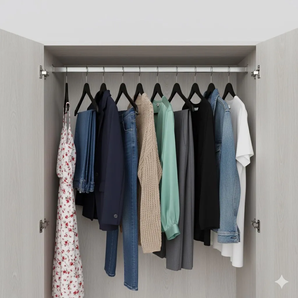 Siyah Ahşap Elbise Pantolon Askısı