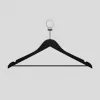Siyah Ahşap Otel Elbise Pantolon Askısı