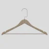 Naturel Ahşap Nikel Lama Kancalı Elbise Pantolon Askısı