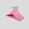 Pembe Ahşap Bebek Elbise Pantolon Askısı