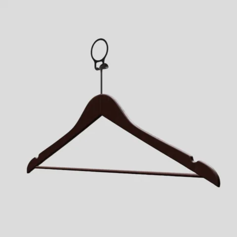 Ceviz Ahşap Otel Elbise Pantolon Askısı