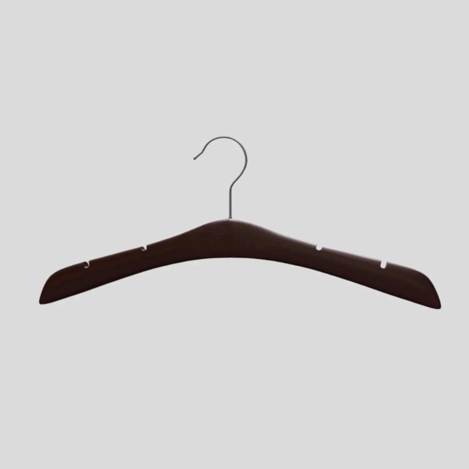 Ceviz Ahşap Nikel Kancalı Gelinlik Triko Abiye Askısı