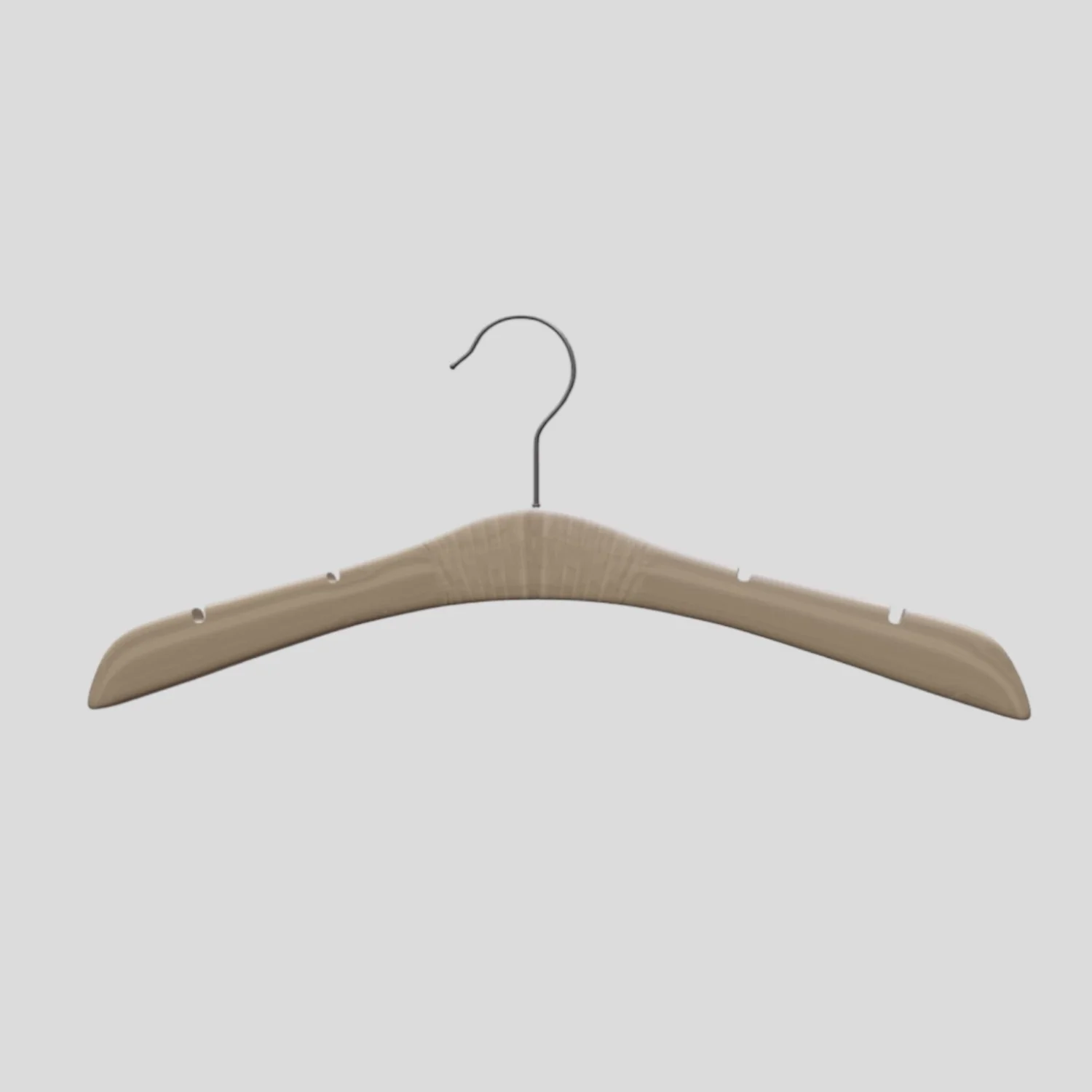 Naturel Ahşap Nikel Kancalı Gelinlik Triko Abiye Askısı