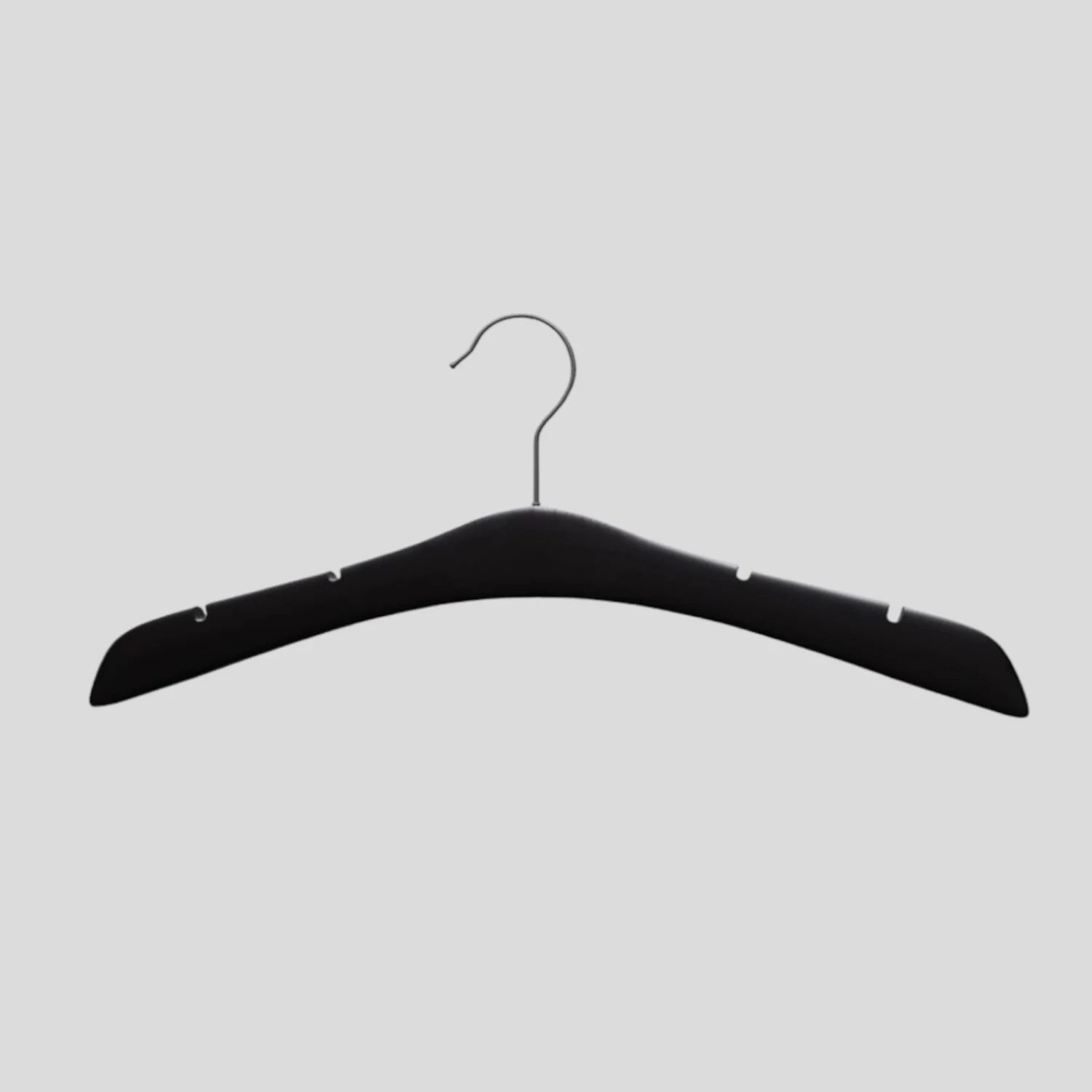 Siyah Ahşap Nikel Kancalı Gelinlik Triko Abiye Askısı