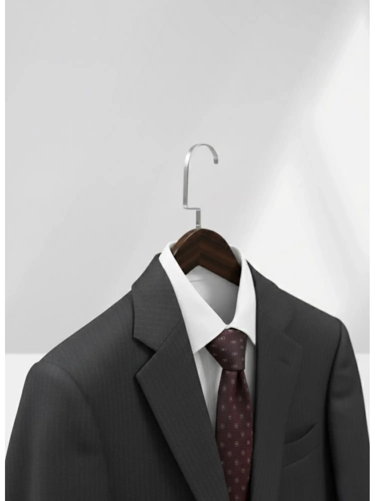 Ceviz Ahşap Nikel Lama Kancalı Pabuçlu Takım Elbise Askısı