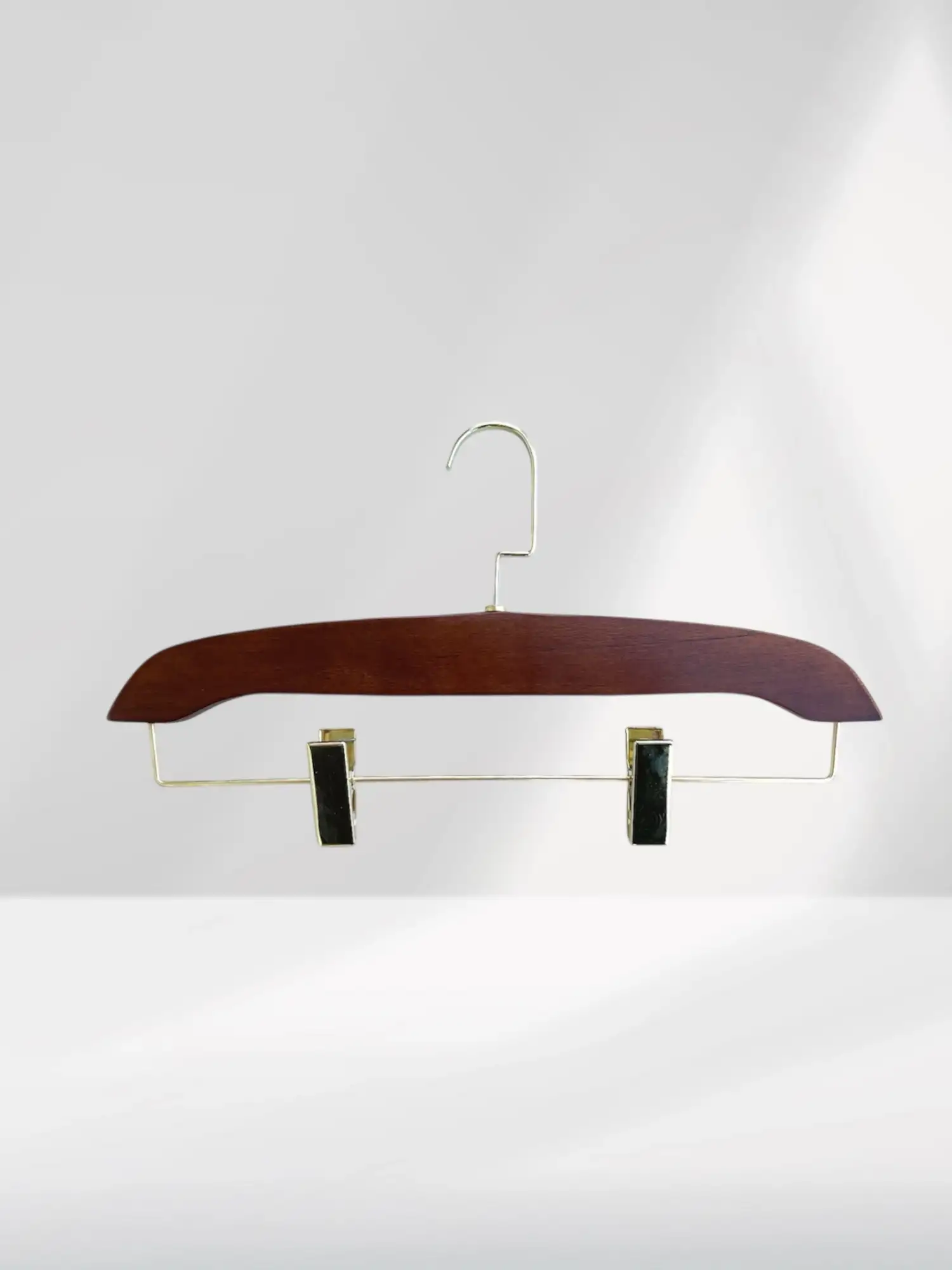 Ceviz Ahşap Gold Lama Kancalı Pantolon Etek Askısı 36 cm