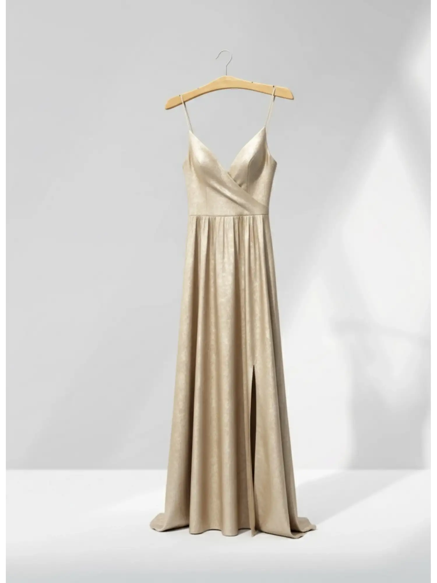 Naturel Ahşap Nikel Kancalı Gelinlik Triko Abiye Askısı