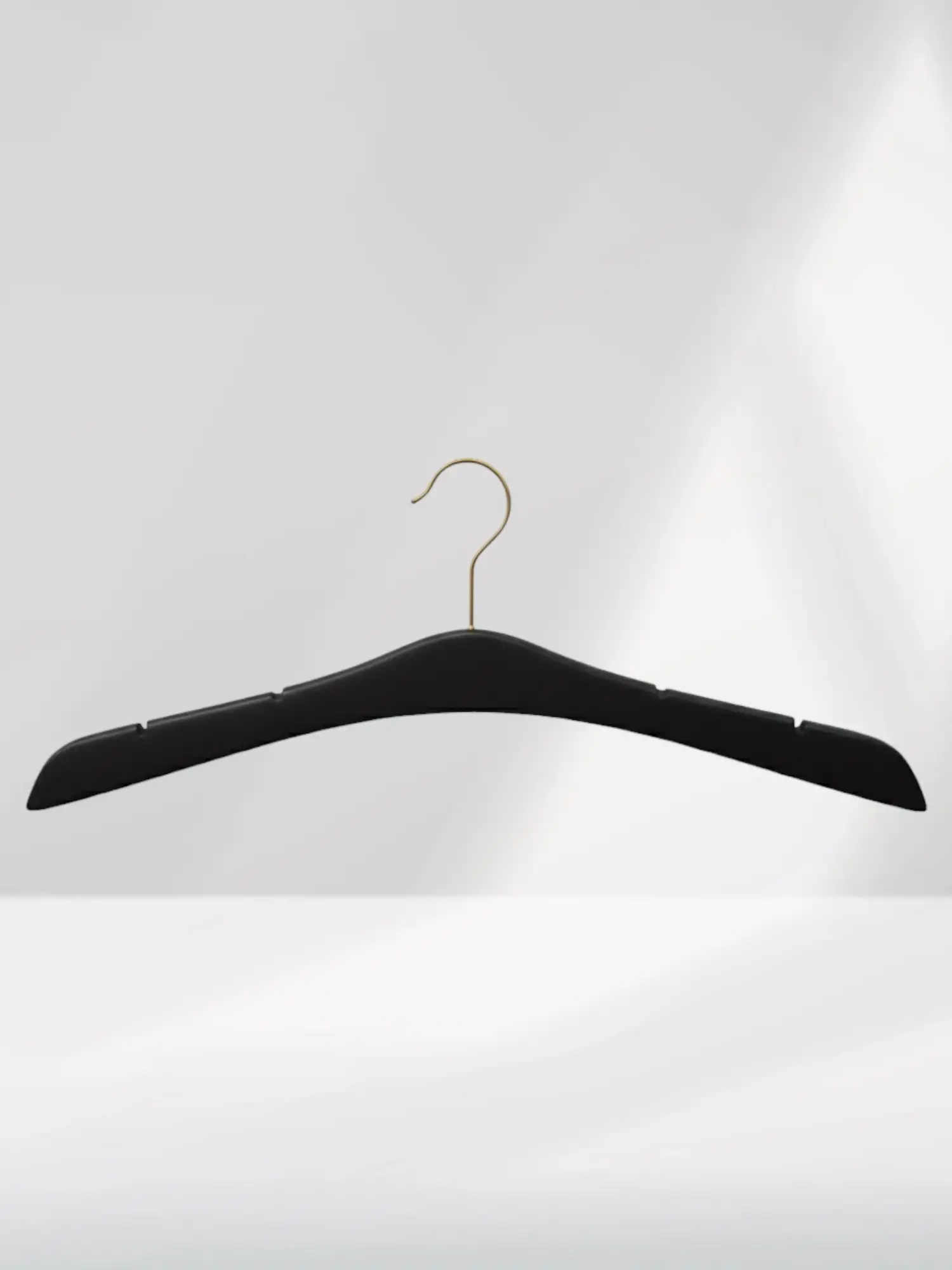 Siyah Ahşap Gold Kancalı Gelinlik Triko Abiye Askısı