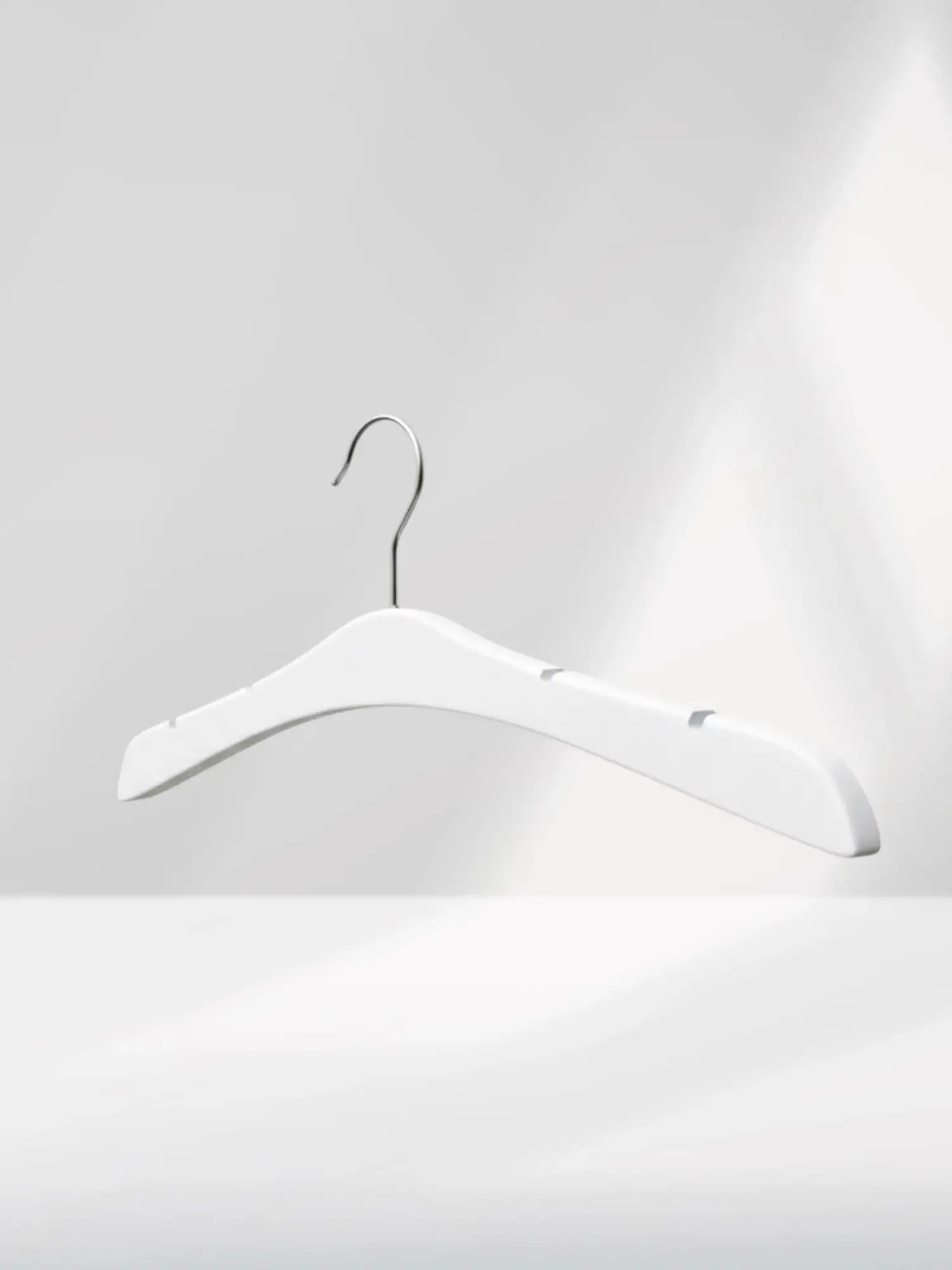 Beyaz Ahşap Nikel Kancalı Gelinlik Triko Abiye Askısı