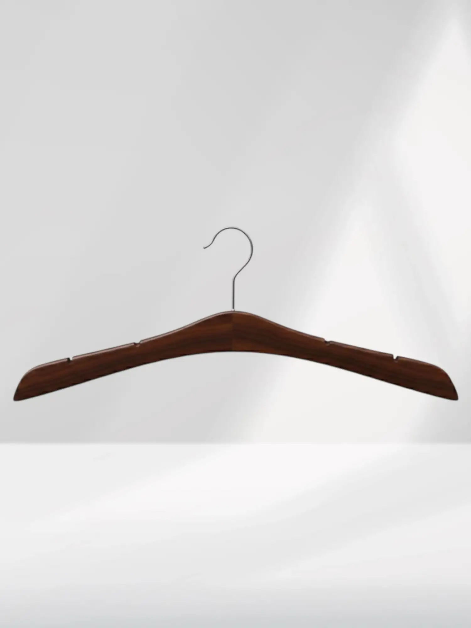 Ceviz Ahşap Nikel Kancalı Gelinlik Triko Abiye Askısı