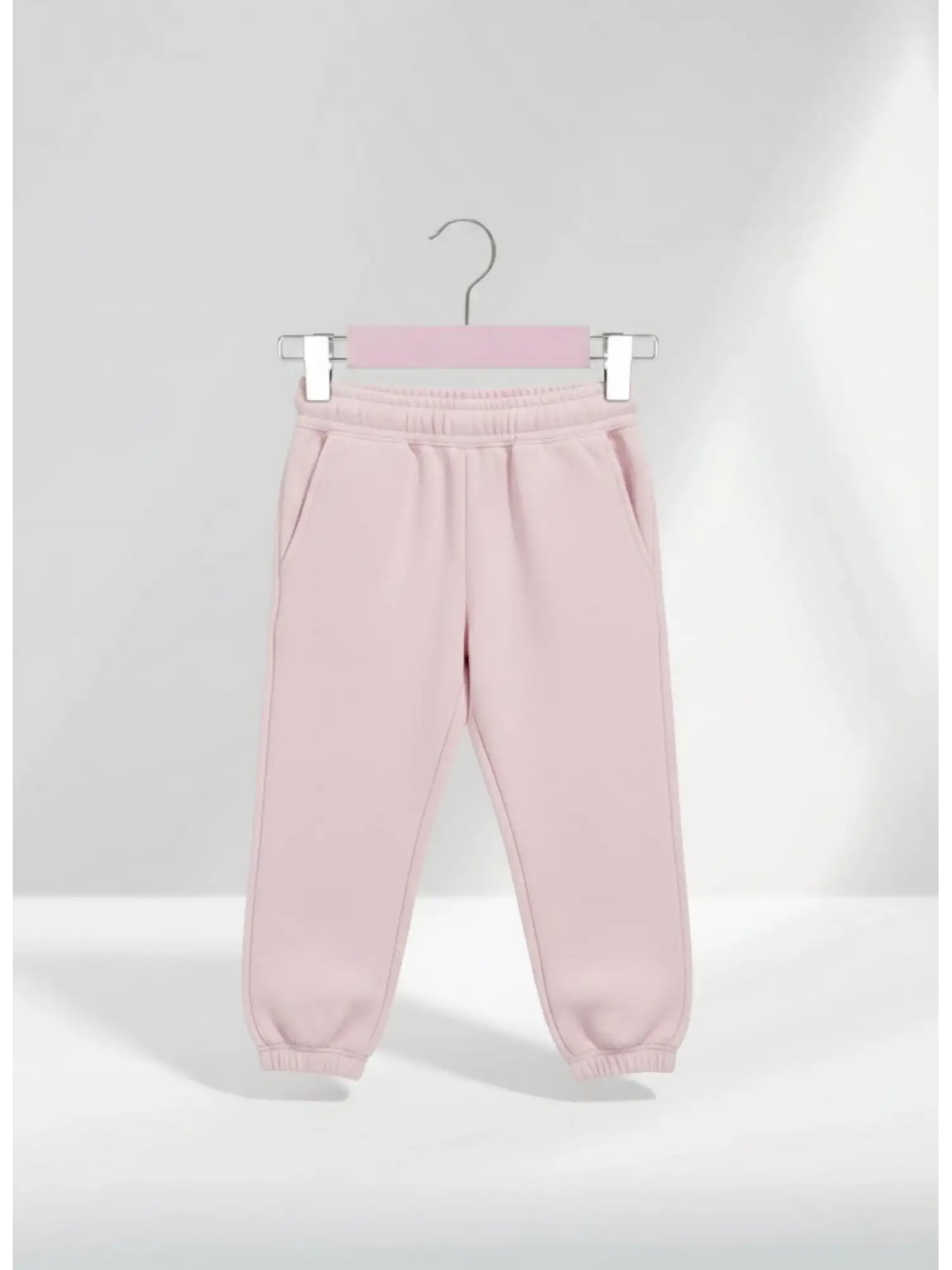 Pembe Bebek Ahşap Pantolon Etek Askısı Gümüş Kancalı