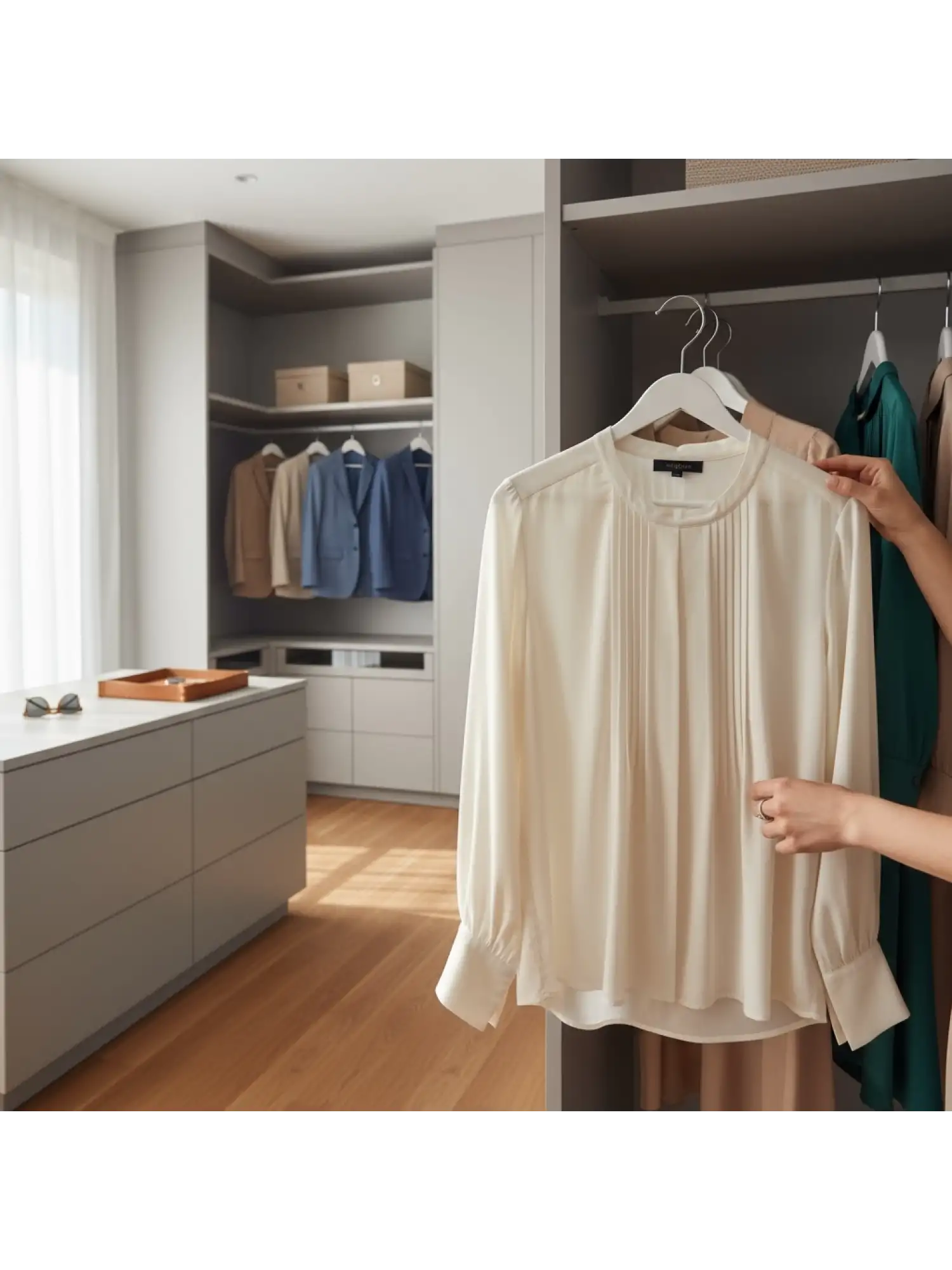 Beyaz Ahşap Elbise Pantolon Askısı