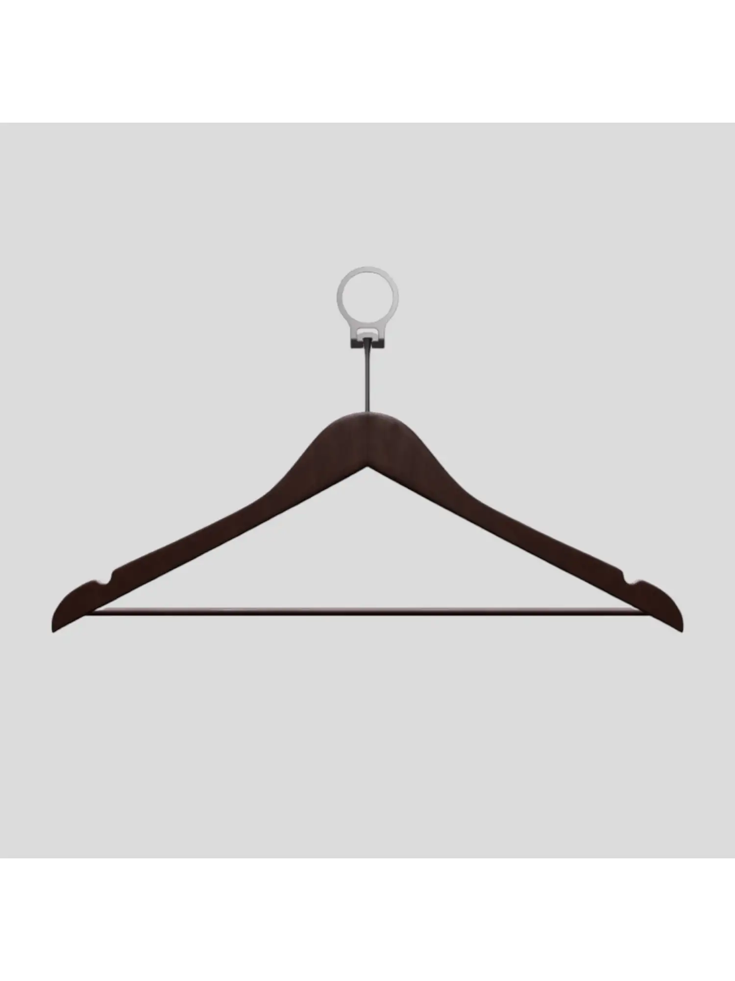 Ceviz Ahşap Otel Elbise Pantolon Askısı