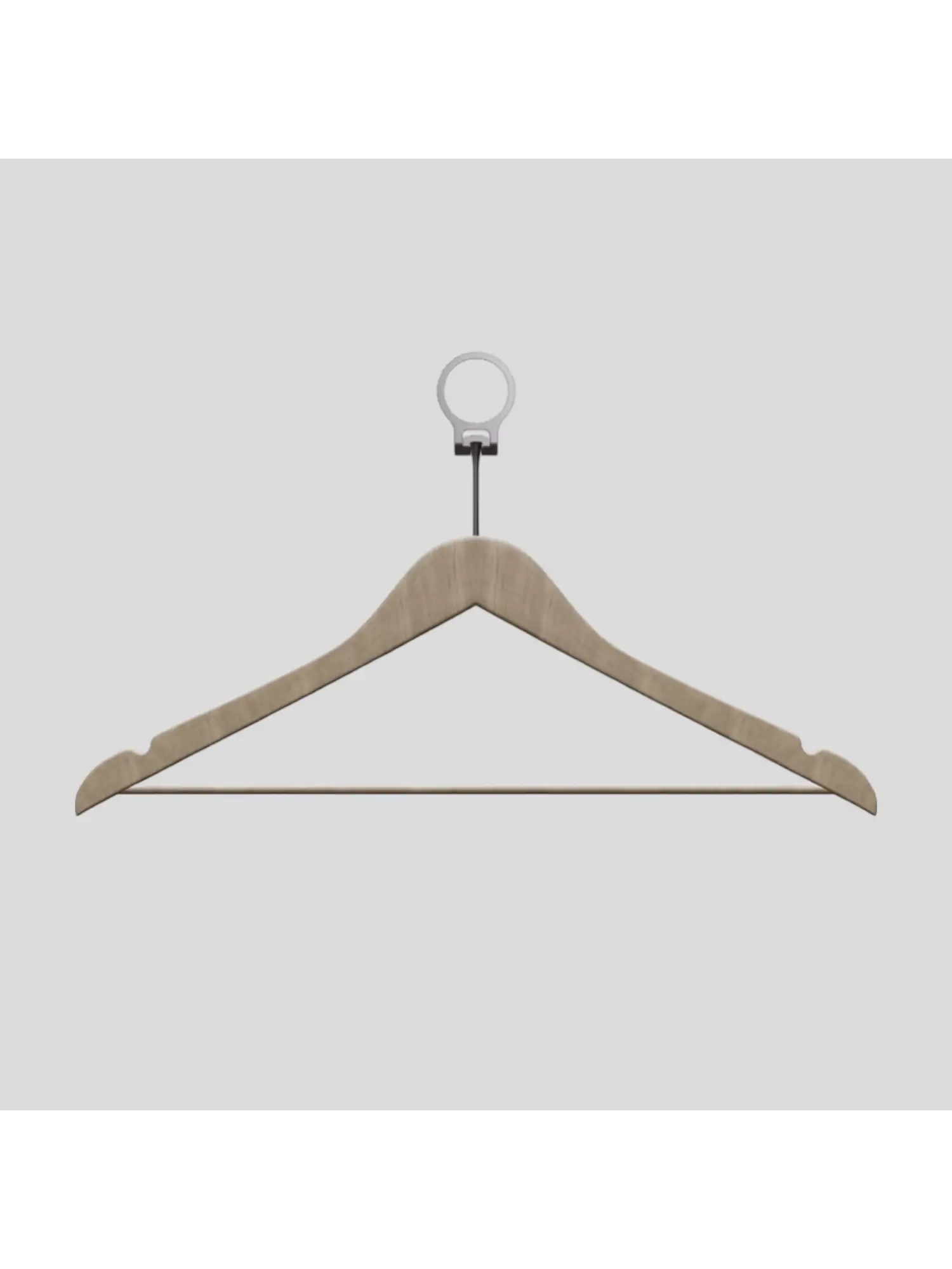 Naturel Ahşap Otel Elbise Pantolon Askısı