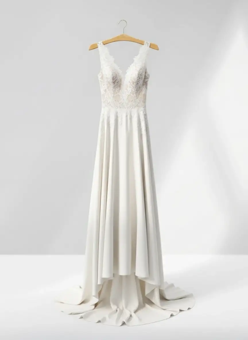 Naturel Ahşap Gold Kancalı Gelinlik Triko Abiye Askısı