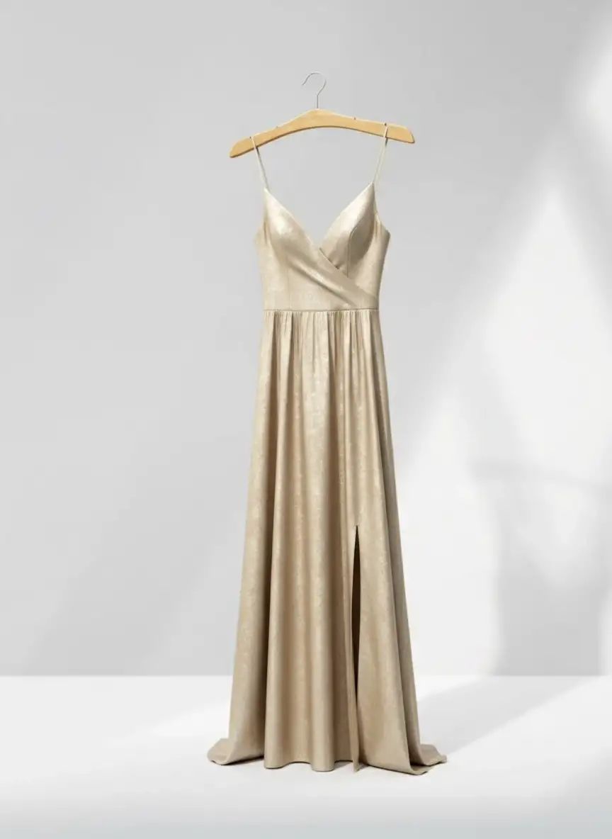 Naturel Ahşap Nikel Kancalı Gelinlik Triko Abiye Askısı