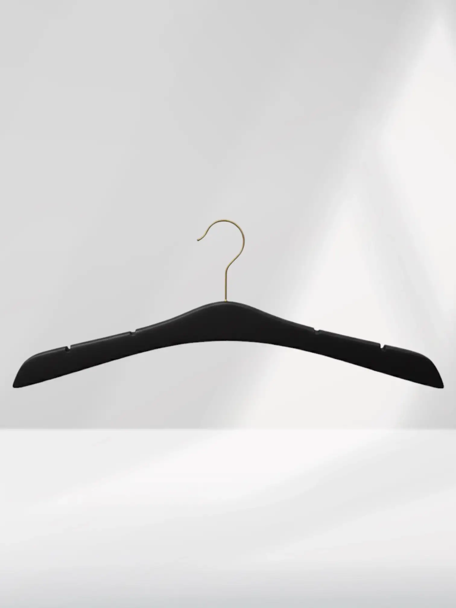 Siyah Ahşap Gold Kancalı Gelinlik Triko Abiye Askısı