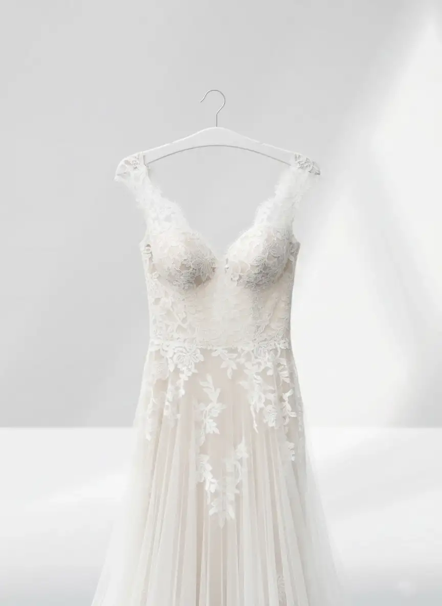 Beyaz Ahşap Nikel Kancalı Gelinlik Triko Abiye Askısı