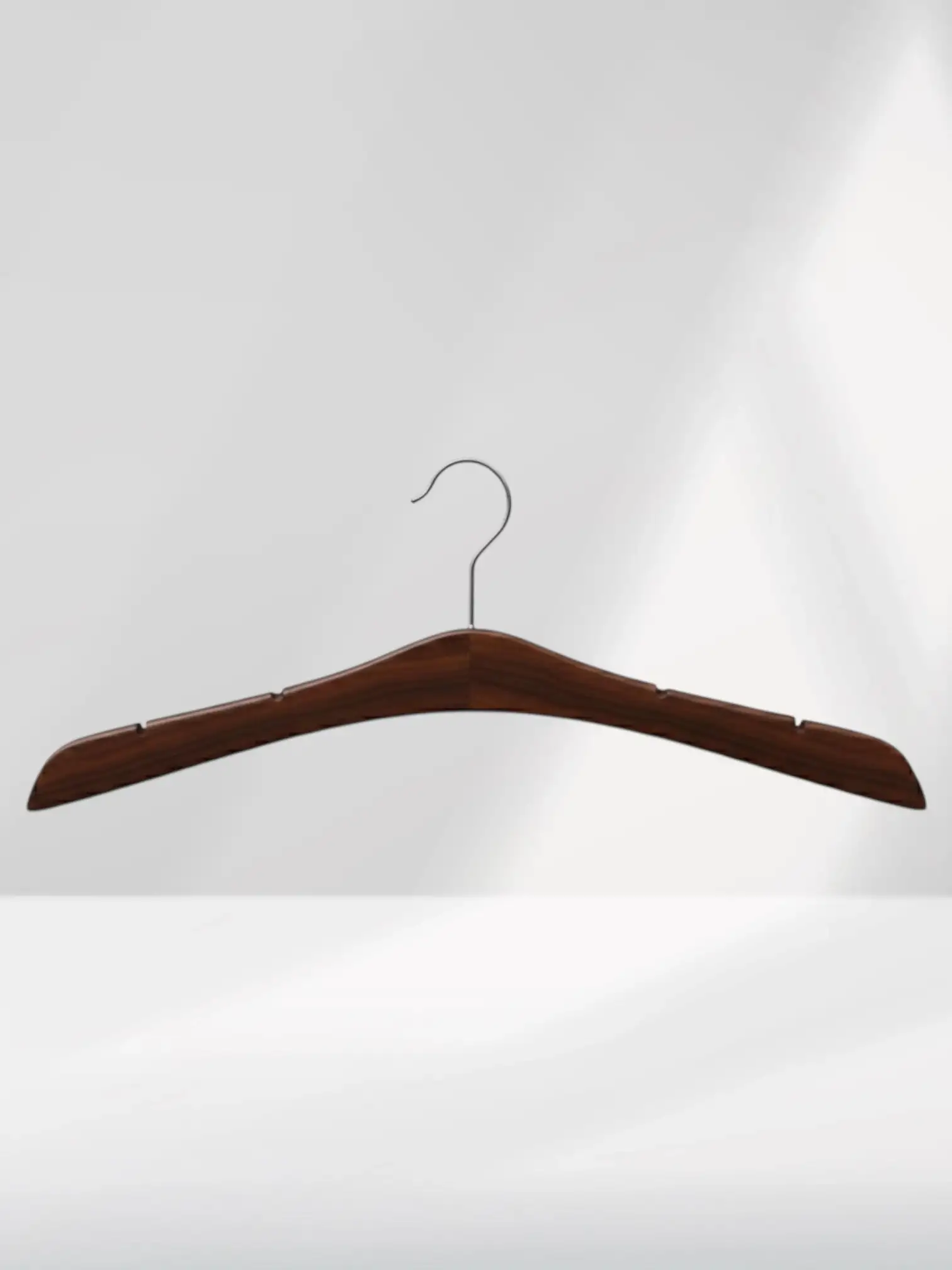 Ceviz Ahşap Nikel Kancalı Gelinlik Triko Abiye Askısı