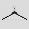 Siyah Ahşap Otel Elbise Pantolon Askısı