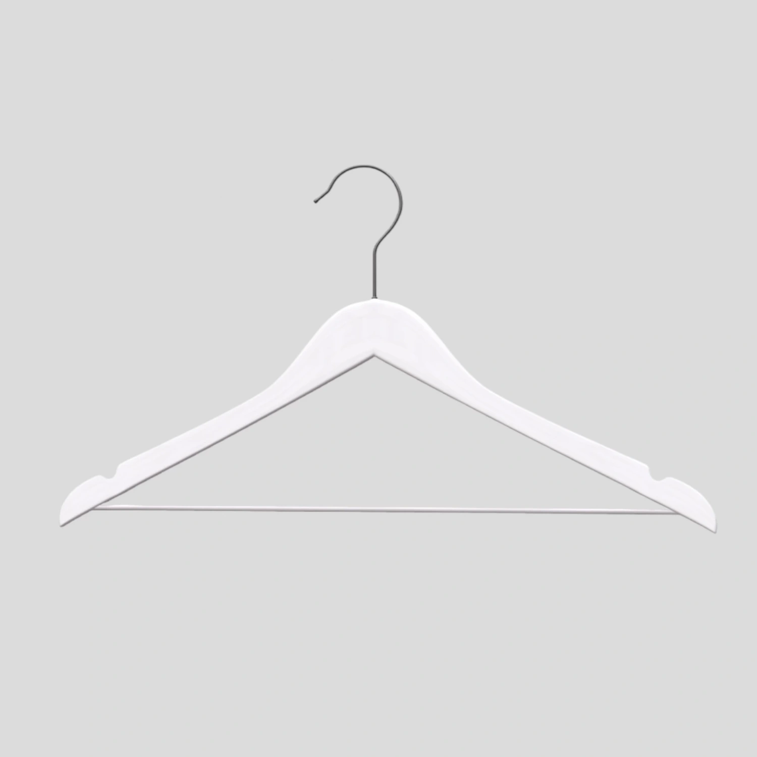 Beyaz Ahşap Elbise Pantolon Askısı