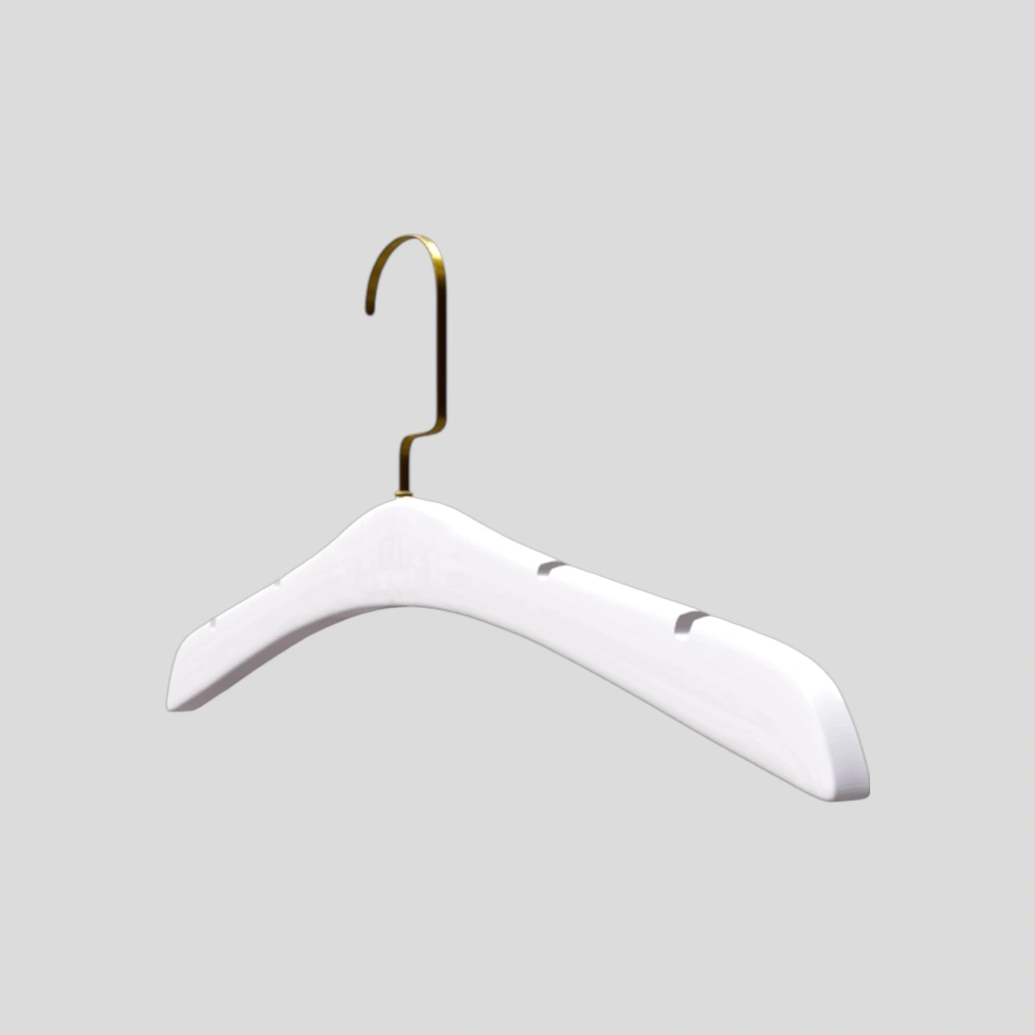 Beyaz Ahşap Gold Lama Kancalı Gelinlik Triko Abiye Askısı