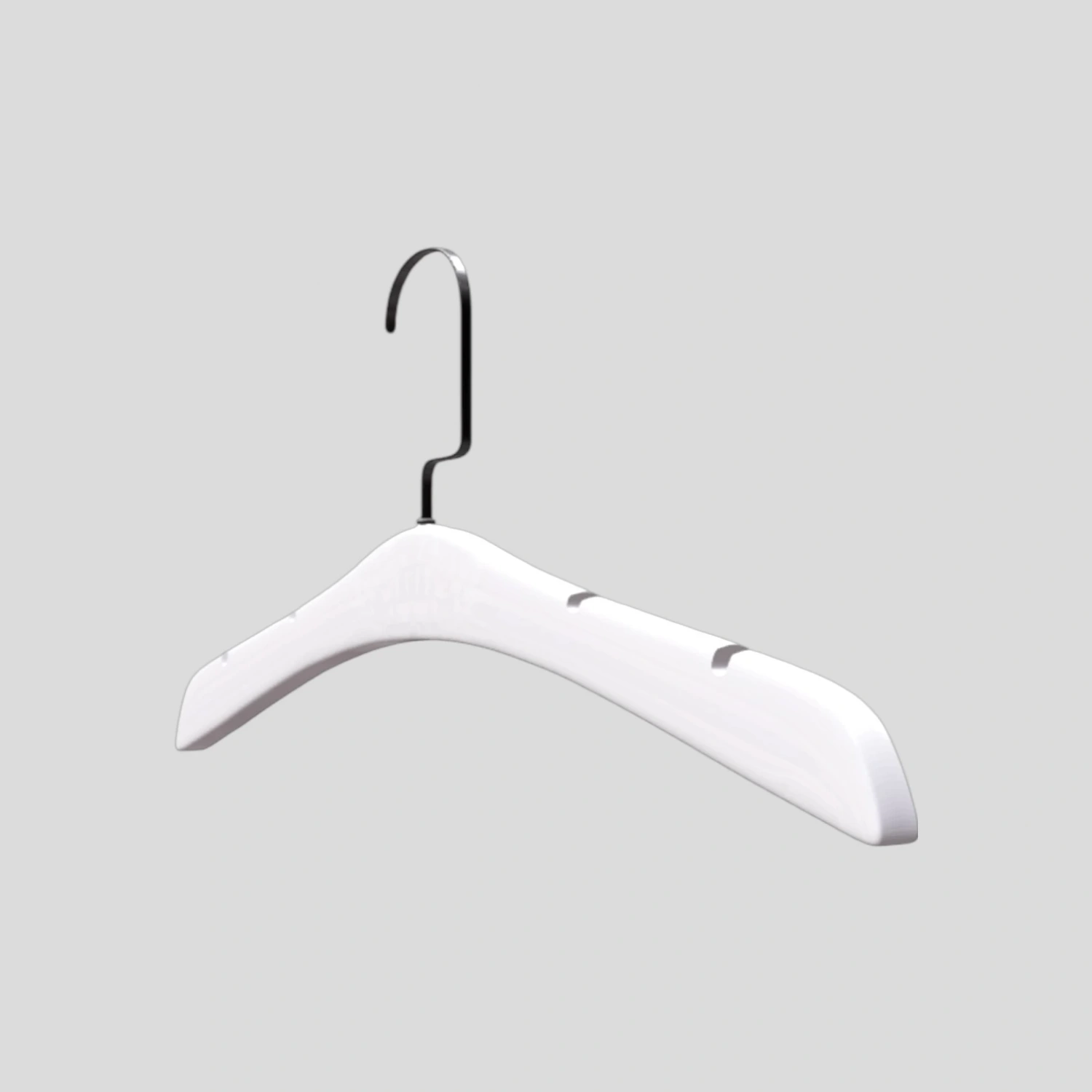 Beyaz Ahşap Nikel Lama Kancalı Gelinlik Triko Abiye Askısı