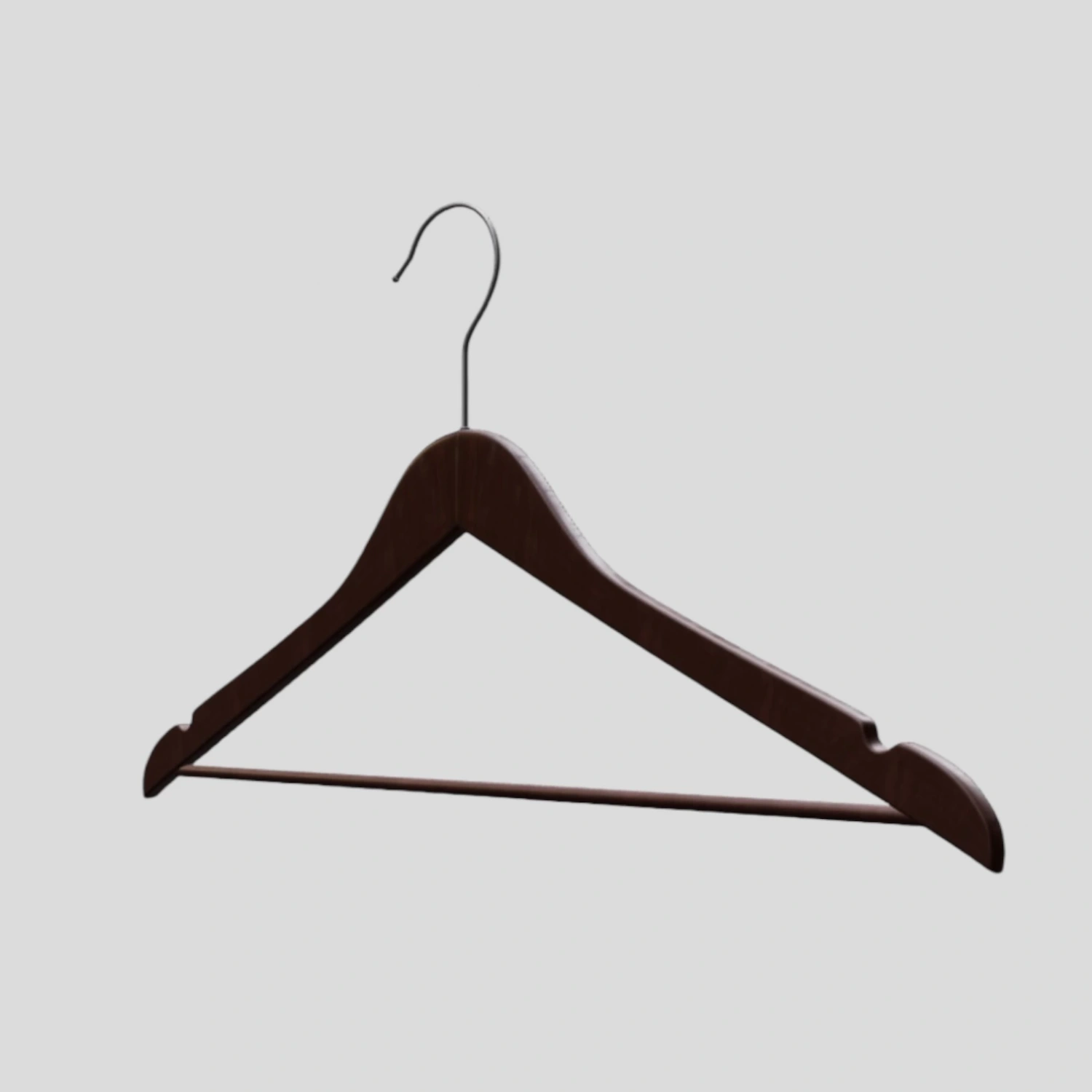 Ceviz Ahşap Elbise Pantolon Askısı