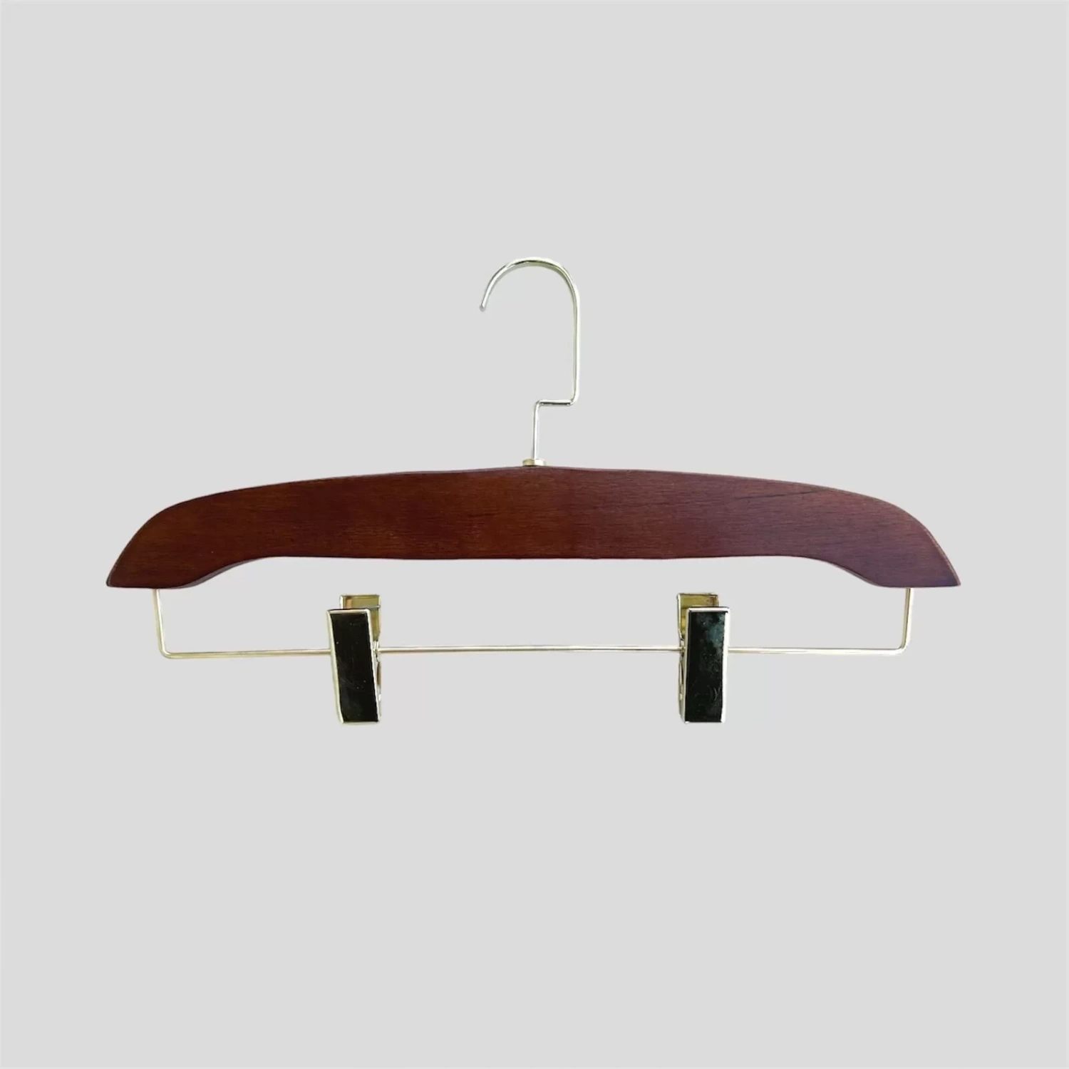 Ceviz Ahşap Gold Lama Kancalı Pantolon Etek Askısı 36 cm