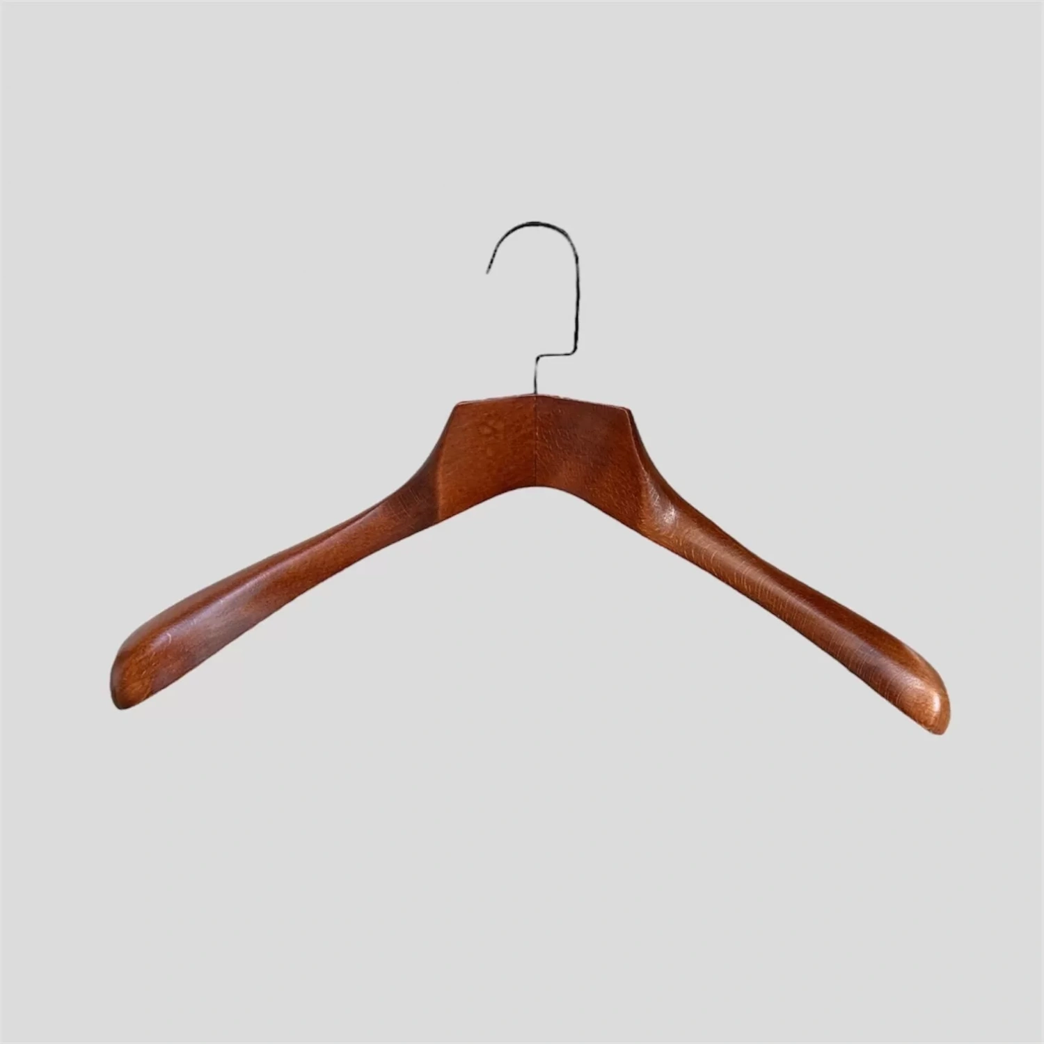 Ceviz Ahşap Nikel Lama Kancalı Ceket Askısı