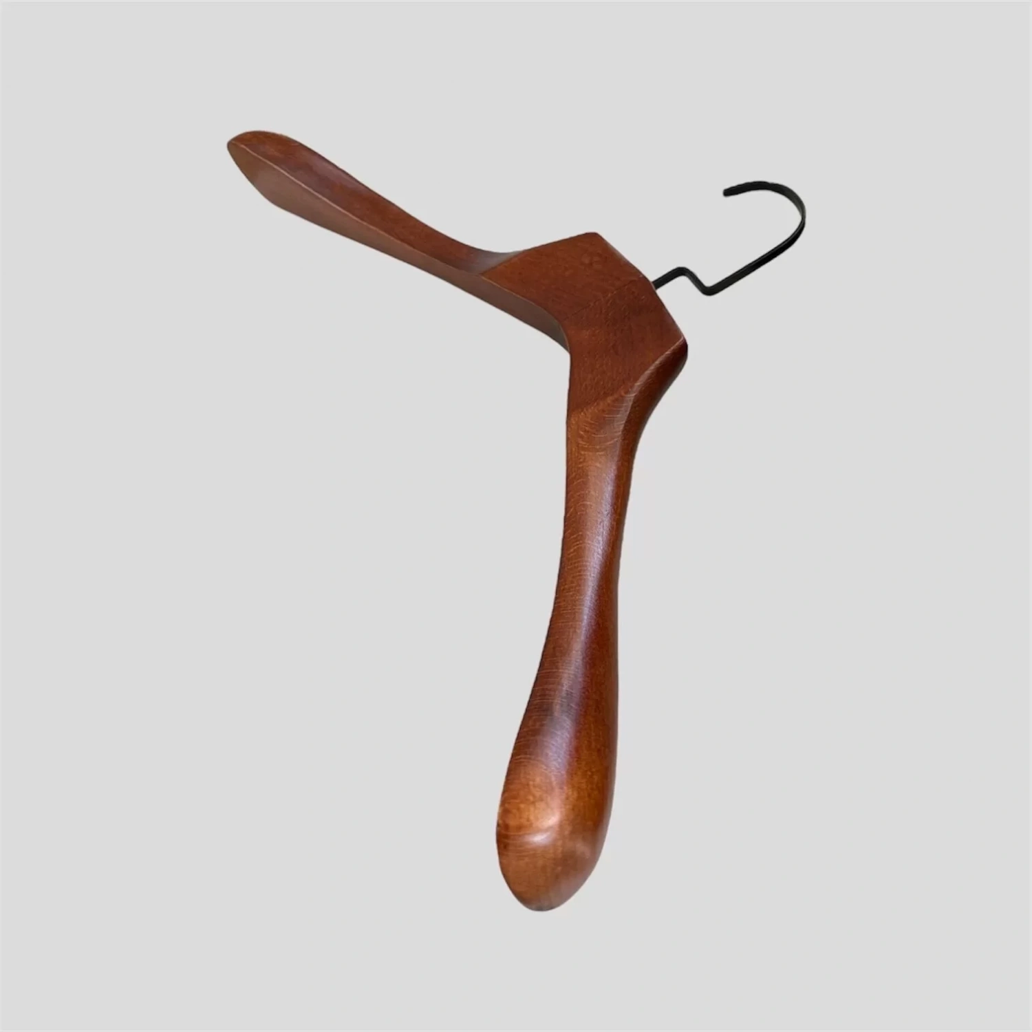 Ceviz Ahşap Nikel Lama Kancalı Ceket Askısı