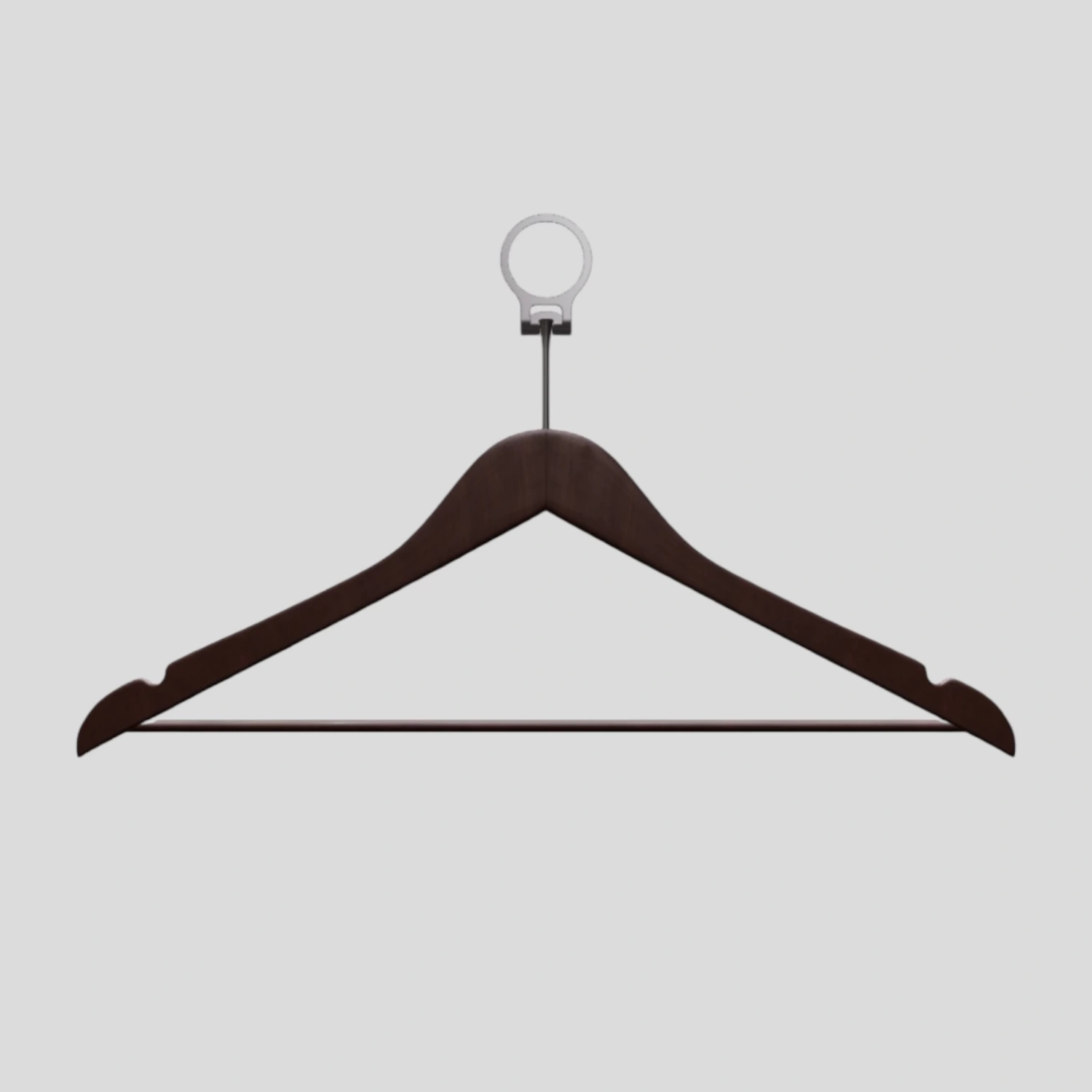 Ceviz Ahşap Otel Elbise Pantolon Askısı