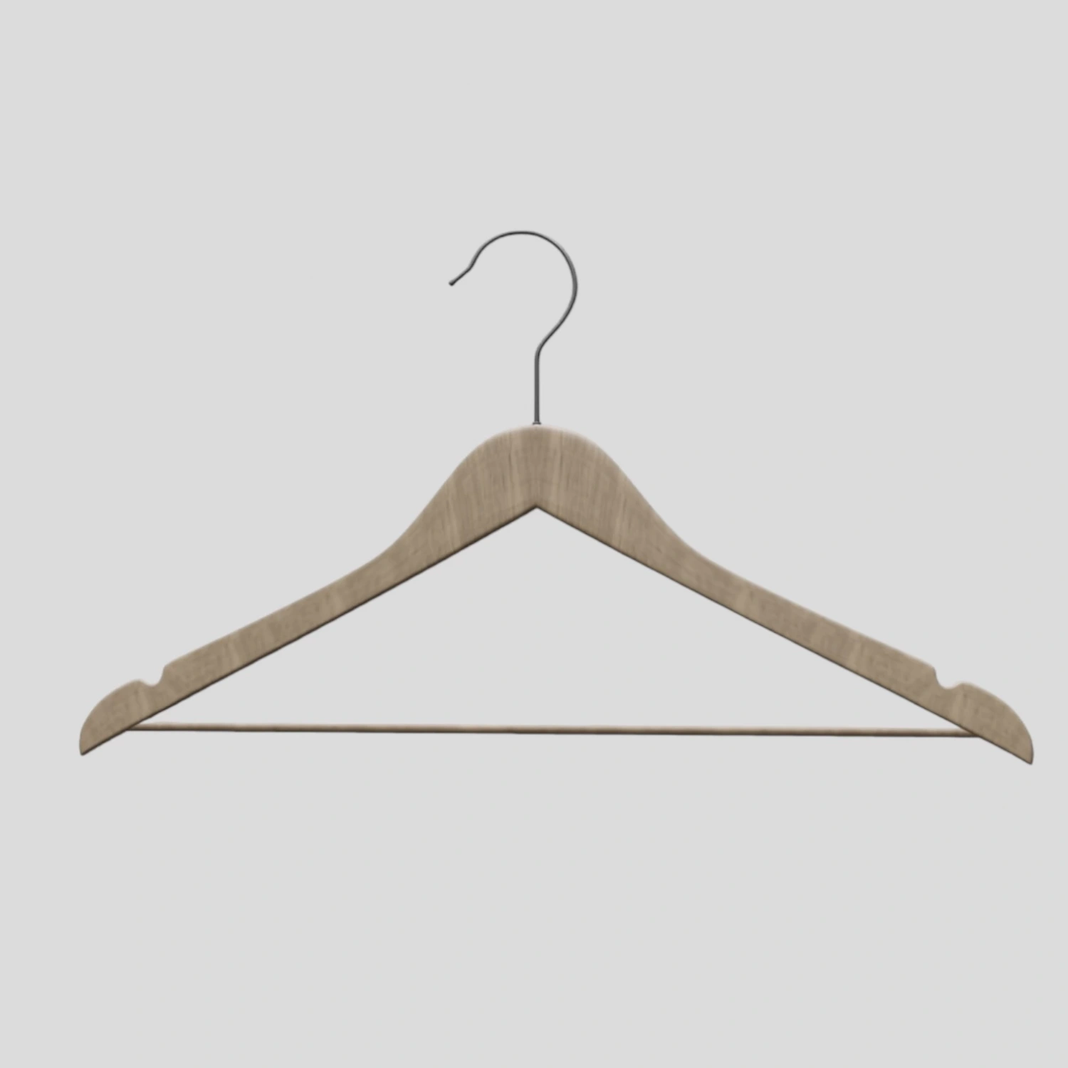 Naturel Ahşap Elbise Pantolon Askısı