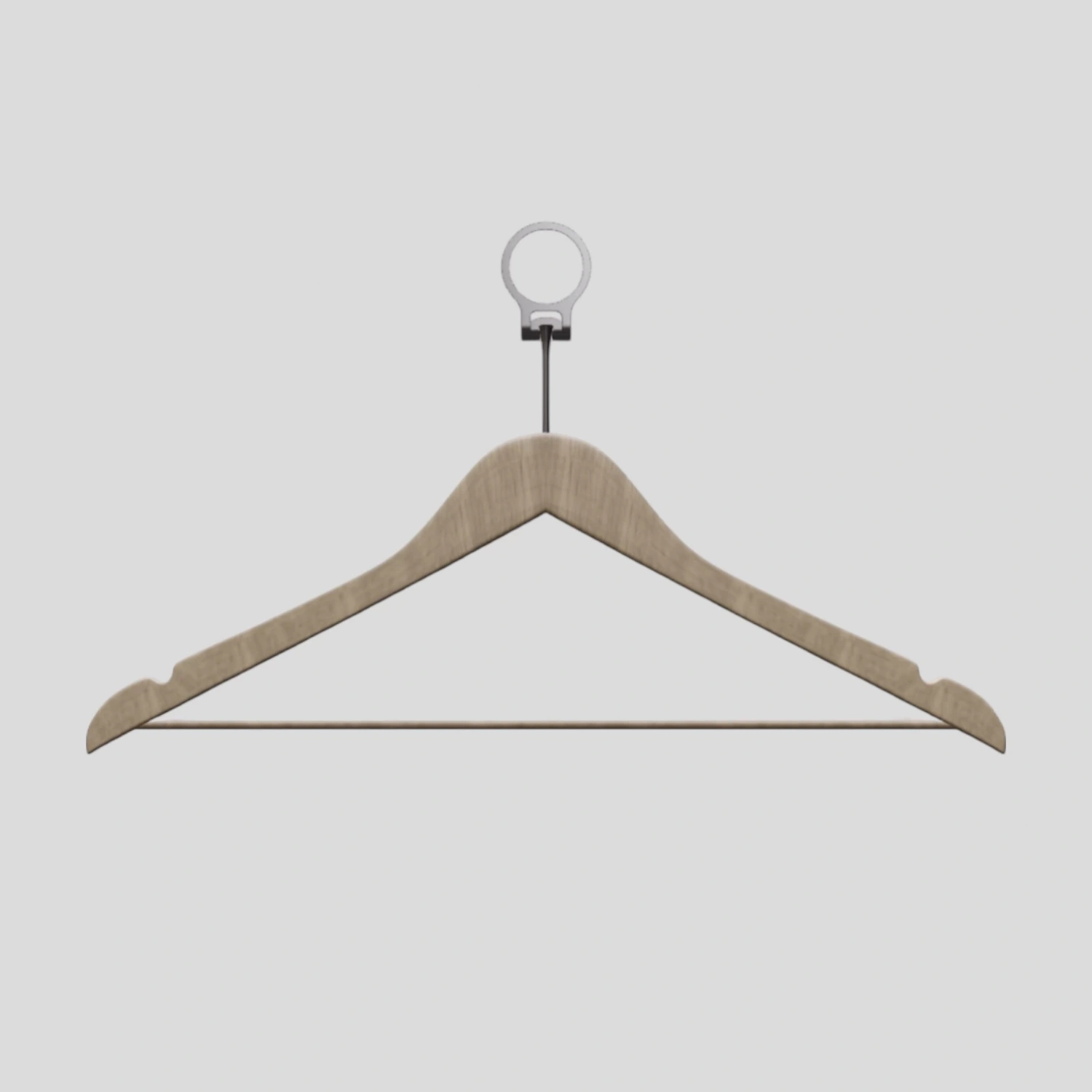 Naturel Ahşap Otel Elbise Pantolon Askısı