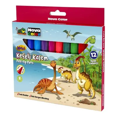 Nova Color Keçeli Kalem 12 Li Maxi