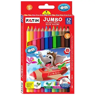 Fatih Kuru Boya Kalemi Jumbo 12li