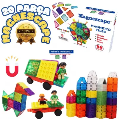 Magnescape Magnetic Tiles ( Manyetik Bloklar) 20 Parça