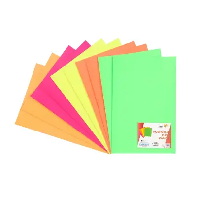 LİNO FOSFORLU ELİŞİ KAĞIDI 5 RENK 10LU