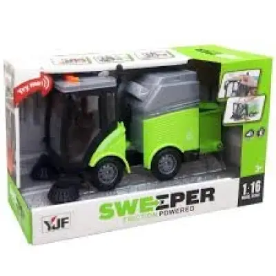 Yeşil Pilli Sesli Sokak Temizlik Aracı