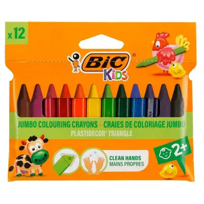 Bic Elleri Kirletmeyen Üçgen Pastel Boya 12li