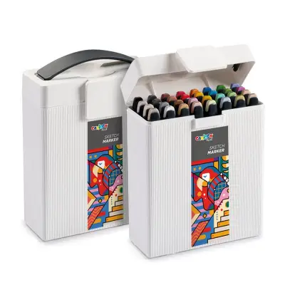 CARİOCA PLUS SKETCH MARKER ÇİFT TARAFLI ÇİZİM KALEMİ 32 RENK