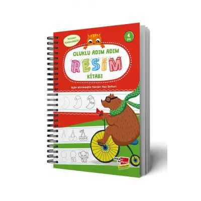 Oluklu Adım Adım Resim Kitabı Sihirli Uçan Mürekkepli Kalem Hediyeli 4-7 Yaş